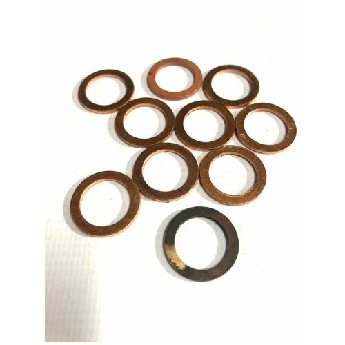 Шайба медная 14 мм, комплект из 10 шт, белебей