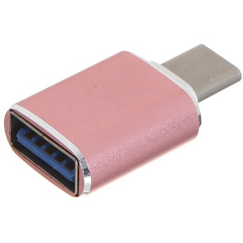 GCR Переходник USB Type C на USB 3.0, M/AF, розовый, GCR-52300 Greenconnect USB 3.2 Type-C (m) - USB 3.2 Type-AM (GCR-52300) usb концентратор gcr gcr uh227s разъемов 7 серебристый