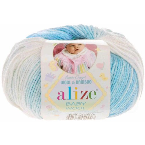 Пряжа Baby Wool Batik 40% шерсть, 40% акрил, 20% бамбук 175м/50гр (7543)