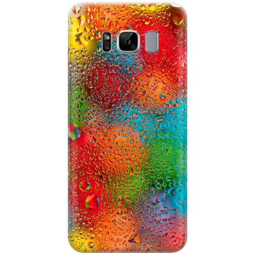 ультратонкий силиконовый чехол накладка для samsung galaxy m31 с принтом капли и разноцветные шары Ультратонкий силиконовый чехол-накладка для Samsung Galaxy S8 с принтом Капли и разноцветные шары
