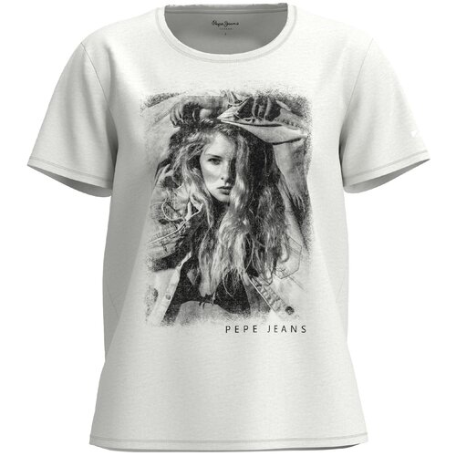 футболка для женщин, Pepe Jeans London, модель: PL505382, цвет: черный, размер: 42(XS)