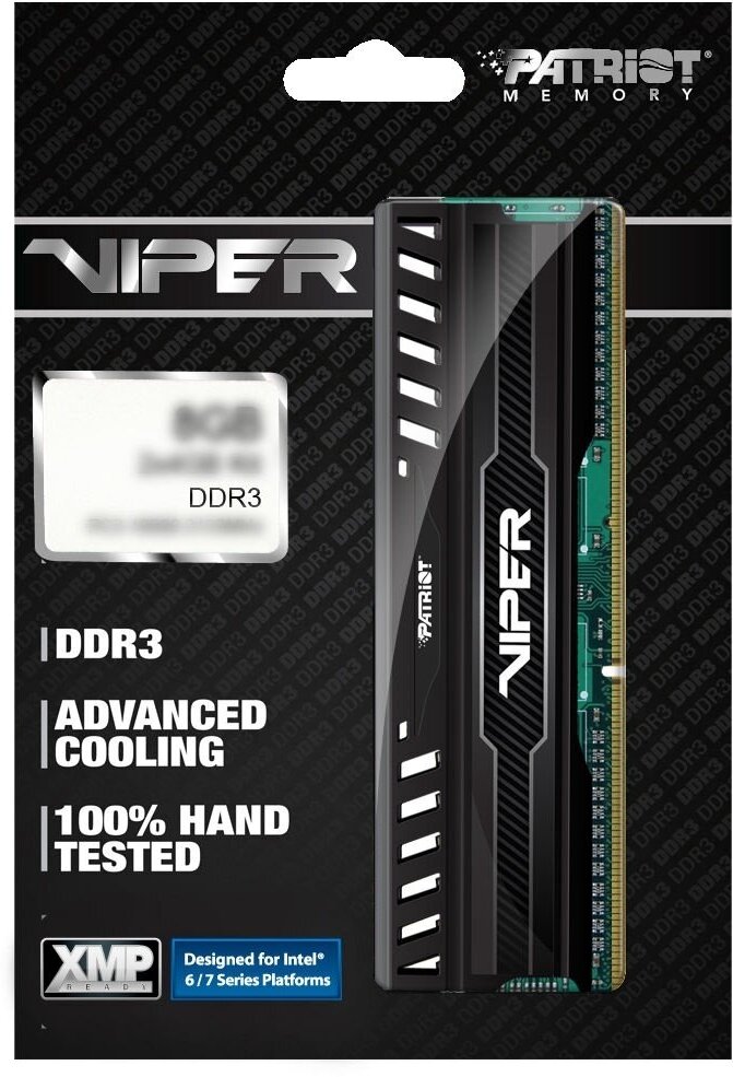 Оперативная память 16Gb DDR-III 1866MHz Patriot Viper 3 Black Mamba (2x8Gb KIT) (PV316G186C0K) - фотография № 7