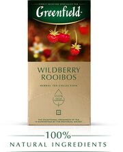 Чайный напиток травяной Greenfield Wildberry Rooibos в пакетиках, 25 пак.