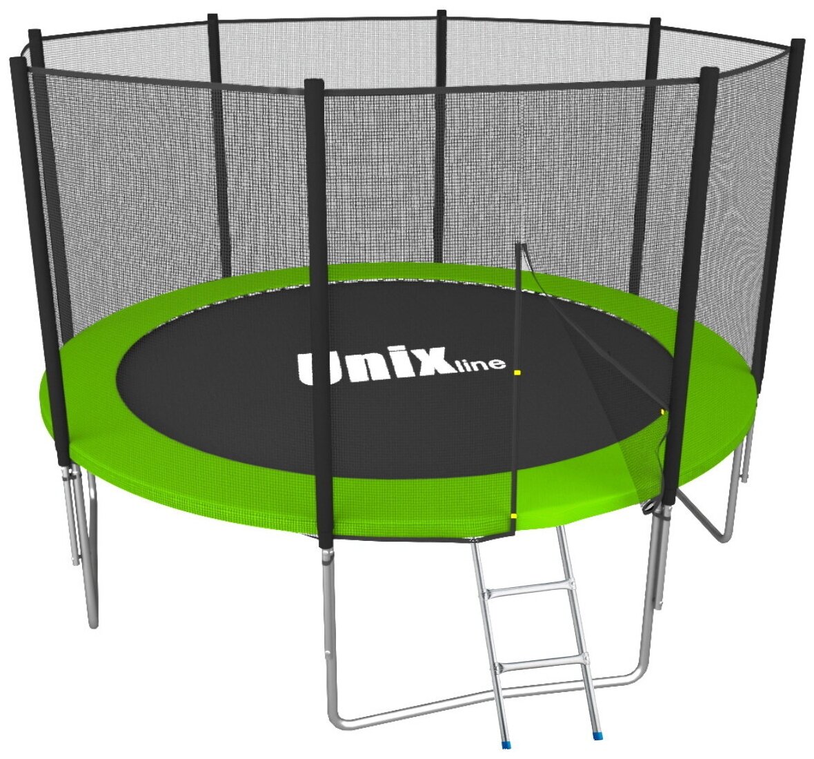 Каркасный батут Unix Line 8ft Simple (outside) 244х244х241 см (лестница в подарок) зеленый