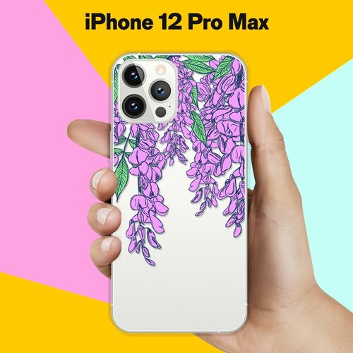 Силиконовый чехол Цветы фиолетовые на Apple iPhone 12 Pro Max силиконовый чехол цветы фиолетовые на apple iphone 8 plus