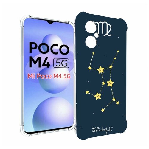 Чехол MyPads знак-зодиака-дева-3 для Xiaomi Poco M4 5G задняя-панель-накладка-бампер чехол mypads знак зодиака водолей 5 для xiaomi poco m4 5g задняя панель накладка бампер