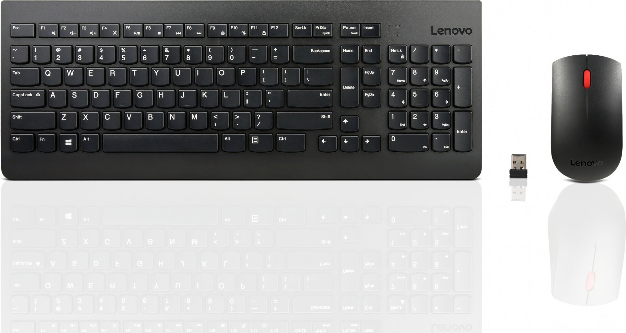 Клавиатура + мышь Lenovo Combo 4X30M39487 клав: черный мышь: черный USB беспроводная