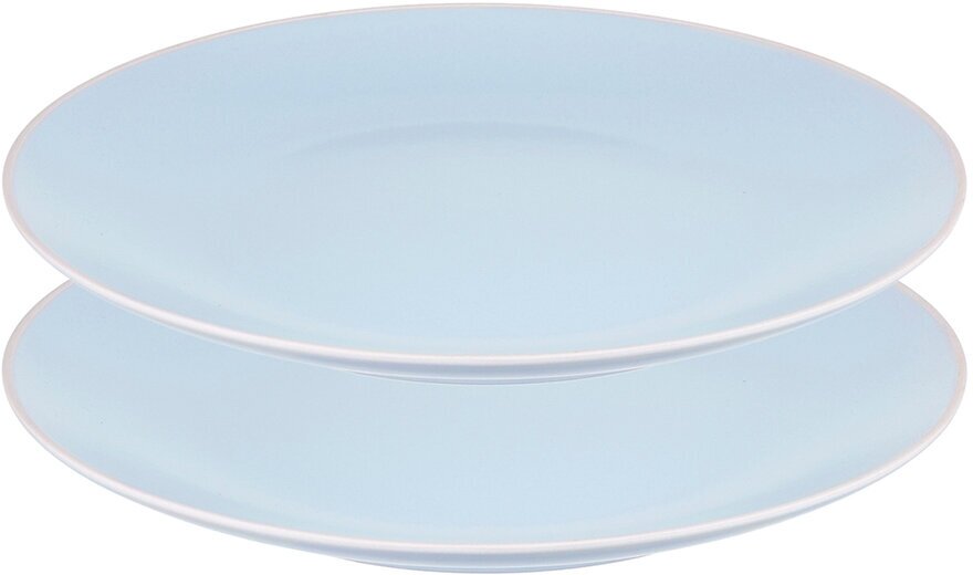 Набор обеденных тарелок Simplicity, Ø26 см, голубые, 2 шт, Liberty Jones, LT_LJ_DPLSM_CRW_26