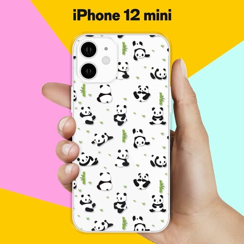 Силиконовый чехол Панды на Apple iPhone 12 mini силиконовый чехол панды на apple iphone 12 pro