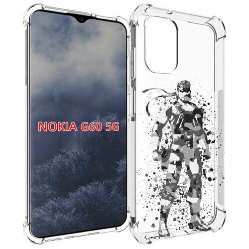 Чехол MyPads Metal Gear Solid Snakes для Nokia G60 5G задняя-панель-накладка-бампер