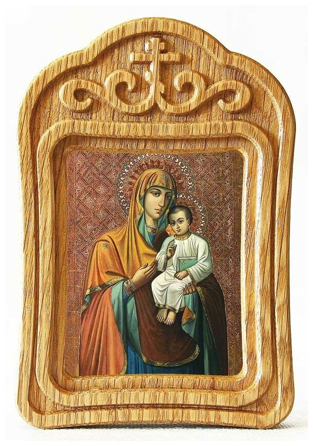 Казанская Песчанская икона Божией Матери, в резной деревянной рамке