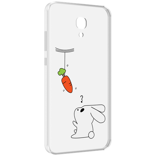 Чехол MyPads морковка детский для Meizu M6 (M711Q) задняя-панель-накладка-бампер