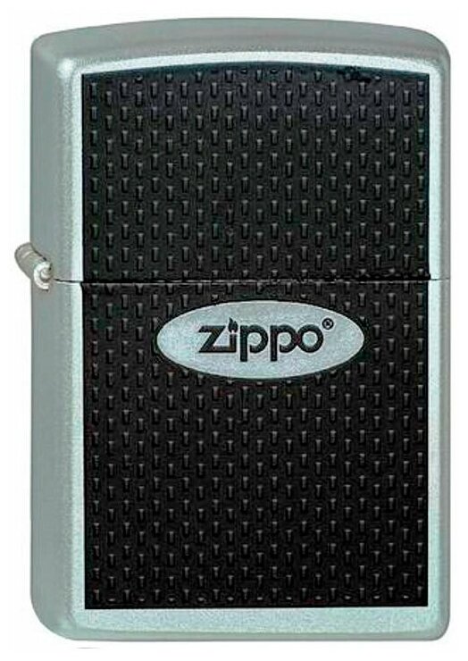 Зажигалка Zippo №205 Zippo Oval с покрытием Satin Chrome™, латунь/сталь, серебристая, матовая - фотография № 2