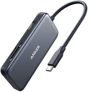 Anker USB-C переходник Anker Premium 5-in-1 USB-C Adapter SD/Micro SD 2USB/1HDMI 4K 60Hz серый космос A83340A1 / A8334HA1