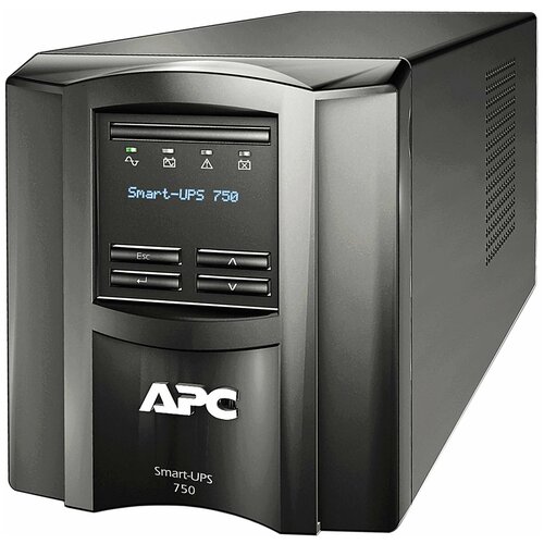 интерактивный ибп apc by schneider electric smart ups smt2200rmi2u черный 1980 вт Интерактивный ИБП APC by Schneider Electric Smart-UPS SMT750I черный 500 Вт