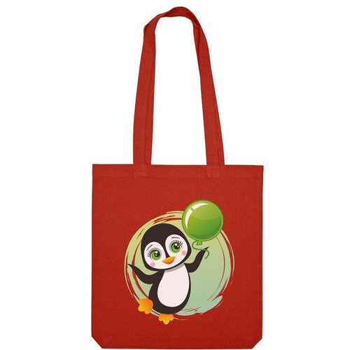 Сумка шоппер Us Basic, красный сумка пингвин авокадо желтый