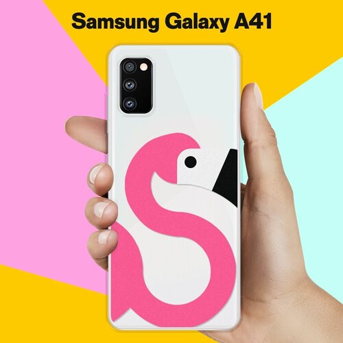 Силиконовый чехол Фламинго на Samsung Galaxy A41 пластиковый чехол фламинго на скейте на samsung galaxy a3 самсунг галакси а3