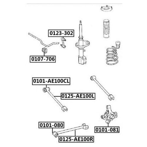 фото Сайлентблок рычага подвески asva 0101-081 для toyota caldina, corolla, sprinter, sprinter carib