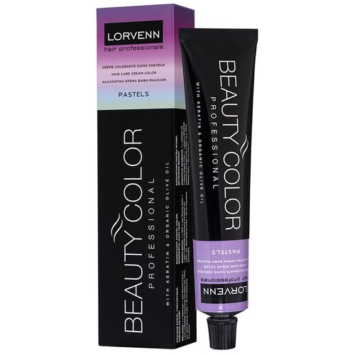 LORVENN крем-краска Beauty Color Pastels, 85.83 изумруд