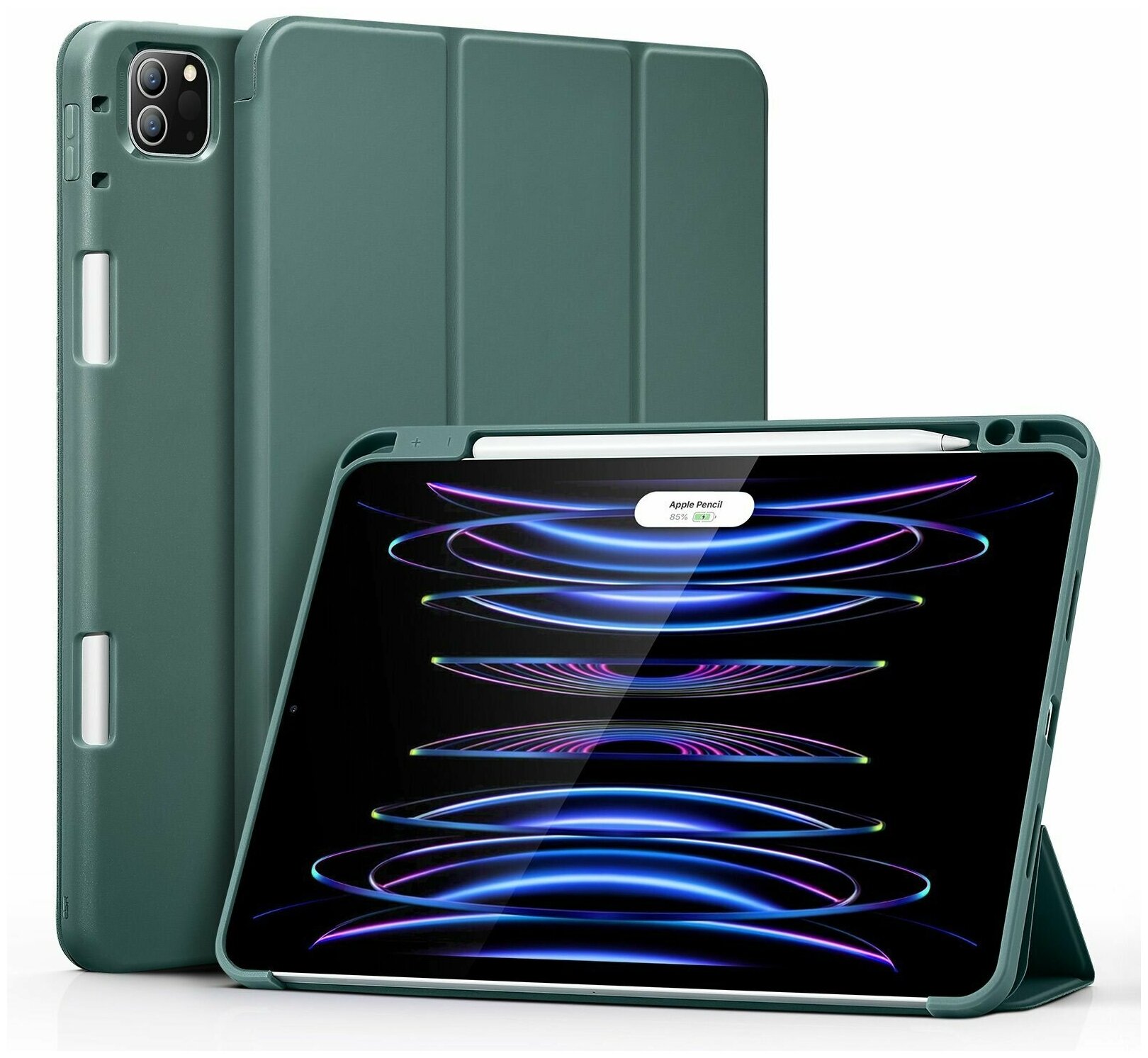 Чехол книжка ESR Rebound Pencil Case для iPad Pro 11 (2022 / 2021) - Forest Green зеленый