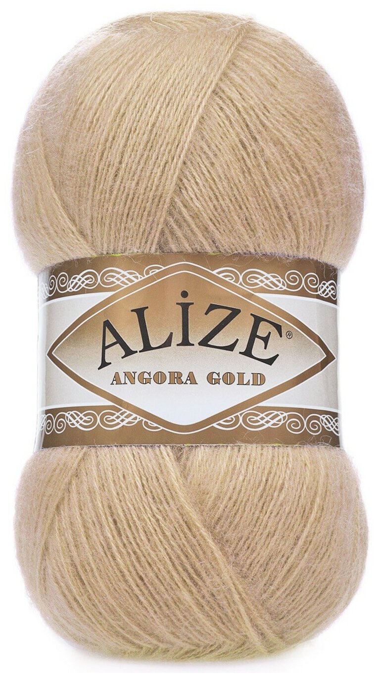 Пряжа "Angora Gold" 20% шерсть, 80% акрил 550м/100гр (95 св.песочный)