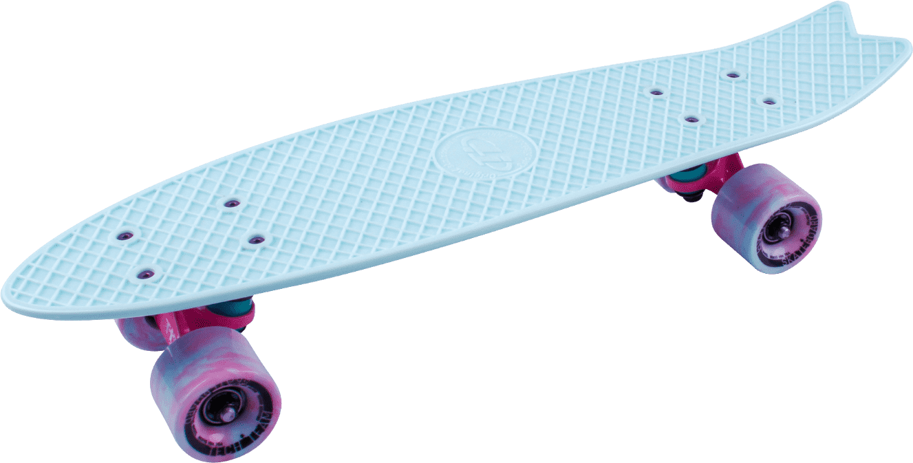 Скейтборд пластиковый Fishboard 23 sky blue 1/4 TLS-406