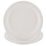 Тарелка круглая одноразовая белая из сахарного тростника 180х15 мм - 10 шт - изображение