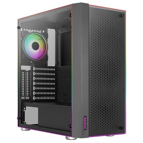 Корпус ATX Aerocool Skribble, черный (SKRIBBLE-G-BK-V1) корпус aerocool skribble черный без бп skribble g bk v1