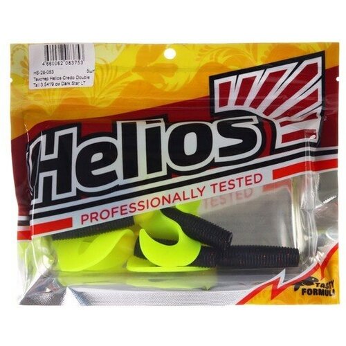 твистер helios credo white Твистер Helios Credo Double Tail Dark Star LT, 9 см, 5 шт. (HS-28-053)