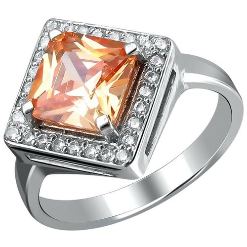 фото Эстет кольцо с фианитами из серебра 01к2511632-3, размер 18