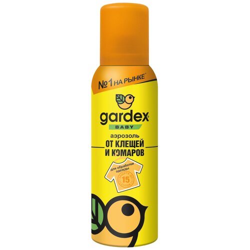 Gardex Baby Аэрозоль от клещей и комаров для детей, 100 мл.