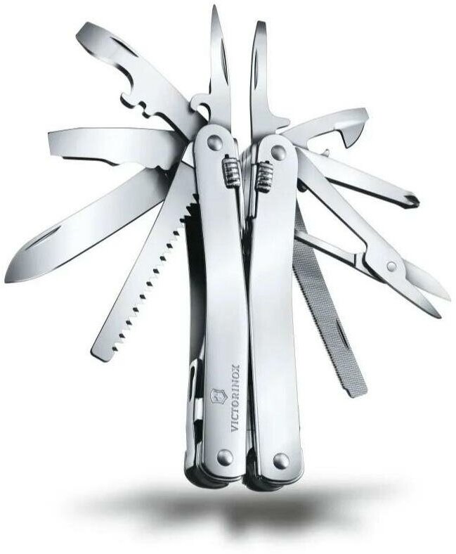 Мультитул VICTORINOX SwissTool Spirit X, 35 функций, серебристый [3.0235.l] - фото №7