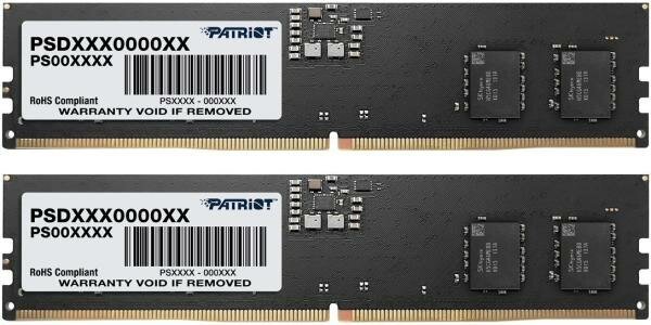 Оперативная память для компьютера 32Gb (2x16Gb) PC5-38400 4800MHz DDR5 DIMM Unbuffered CL40 Patriot Signature Line PSD532G4800K