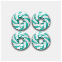 Колеса для скейтборда Footwork swirl mint, размер 52 мм, жесткость 99A, форма classic