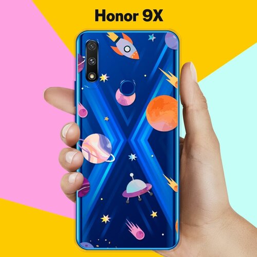 Силиконовый чехол Узор из планет на Honor 9X силиконовый чехол узор из сердец на honor 9x