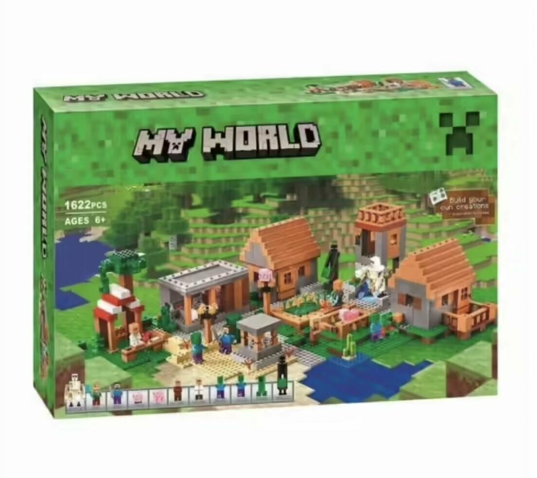 Конструктор / My World / Minecraft / Майнкрафт / Большая деревня / 1622 детали / 1053