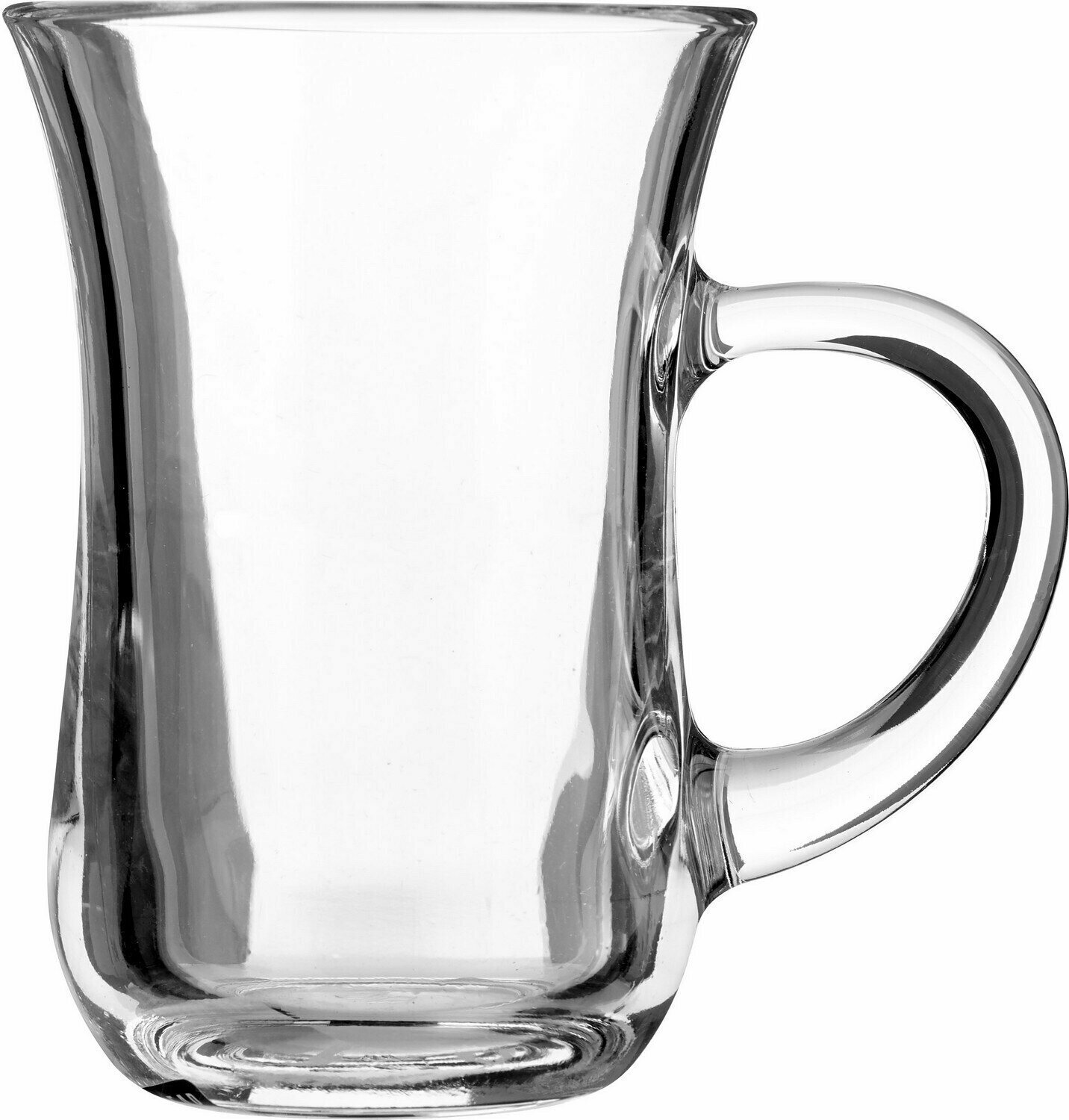 фото Стаканчик для чая с ручкой Pasabahce 160мл, 65х65х93мм, стекло, прозрачный, 4 шт.