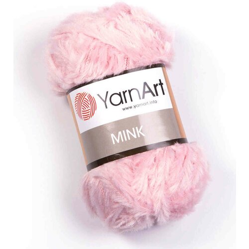 Пряжа Yarnart Mink светло-розовый (347), 100%полиамид, 75м, 50г, 5шт