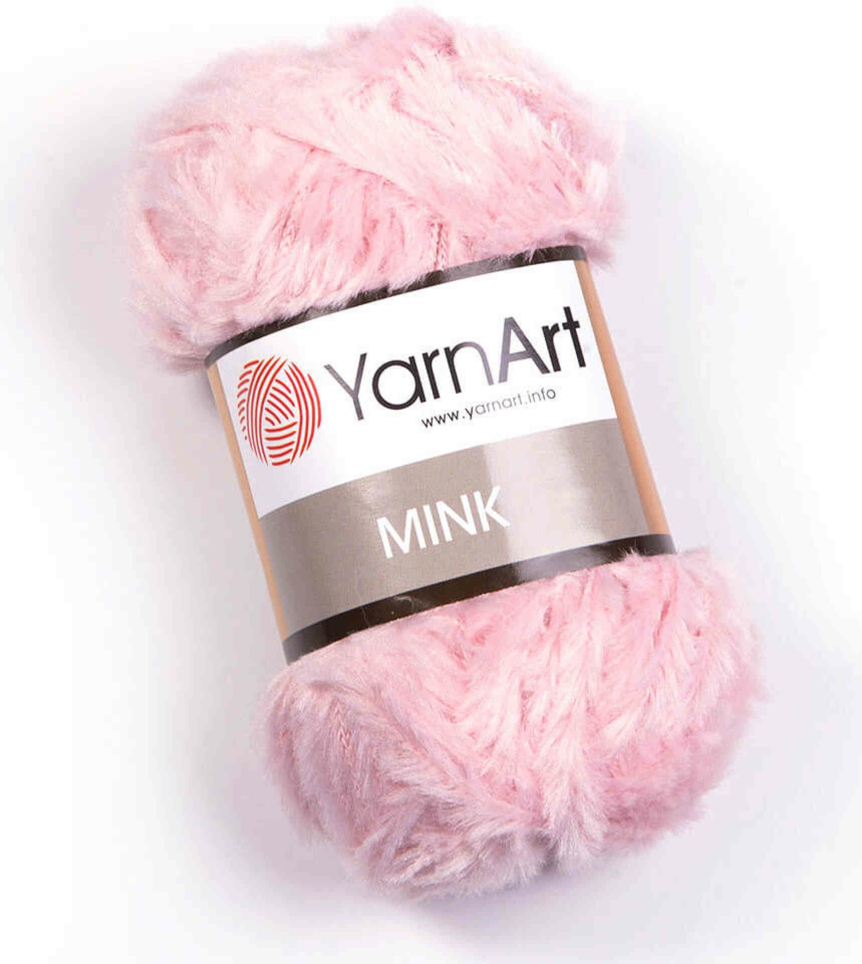 Пряжа Yarnart Mink светло-розовый (347), 100%полиамид, 75м, 50г, 1шт