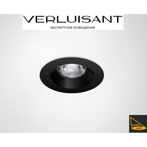 Встраиваемый светодиодный потолочный светильник точечный поворотный экспертного уровня Verluisant Protect Black