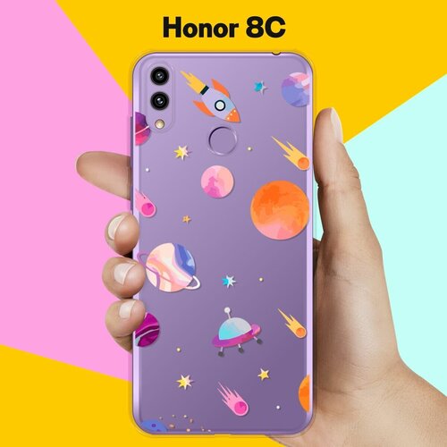 Силиконовый чехол на Honor 8С Планеты / для Хонор 8Ц силиконовый чехол на honor 8с пальмы для хонор 8ц