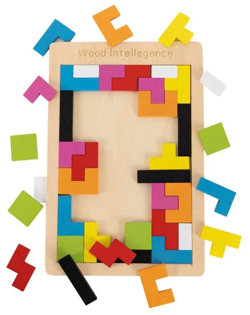 Развивающая игрушка для детей тетрис деревянный головоломка