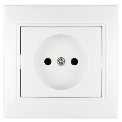 фото Розетка б/з белый СП 16А, 250В, керамика TANGO