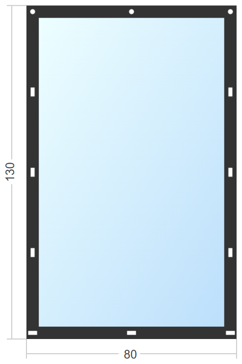 Мягкое окно Софтокна 80х130 см съемное, Скоба-ремешок, Прозрачная пленка 0,7мм, Черная окантовка, Комплект для установки - фотография № 2