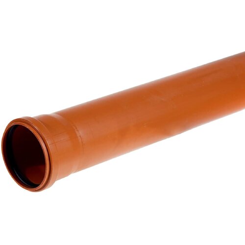 Труба канализационная наружнаяØ 110 мм L 2м рыжая