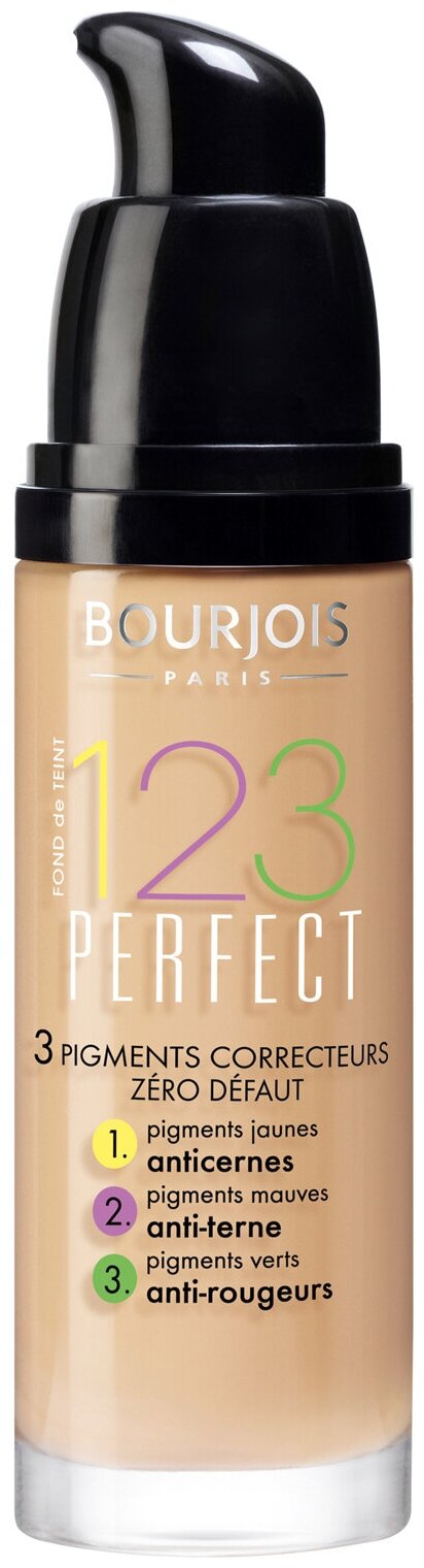 Bourjois Тональный крем 123 Perfect, SPF 10, 30 мл, оттенок: 51 Light vanilla