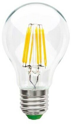 Светодиодная LED лампа нитевидная шар Ecola A60 E27(е27) 10W (Вт) прозрачная 2700K 360° FILAMENT Premium (RA 80, 100 LM/W) 105x60 N7LW10ELC