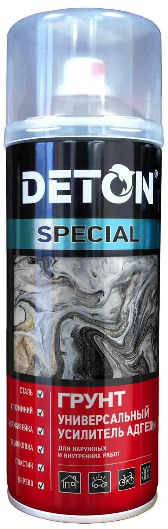 фото Грунт усилитель адгезии универсальный прозрачный 520 мл Deton SPECIAL