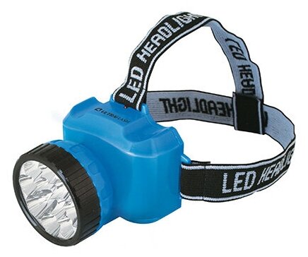 LED аккумуляторный налобный фонарь 12LED пластик два режима работы IP22 - LED5361 (Ultraflash)( код заказа 12420 С)