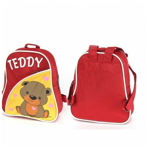Рюкзак детский Silver Top-1040 Кроха прост спинка/Teddy, красный/желтый, медведь 187550